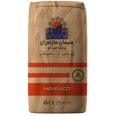سیمان تیپ2 مازندران پاکت50کیلویی