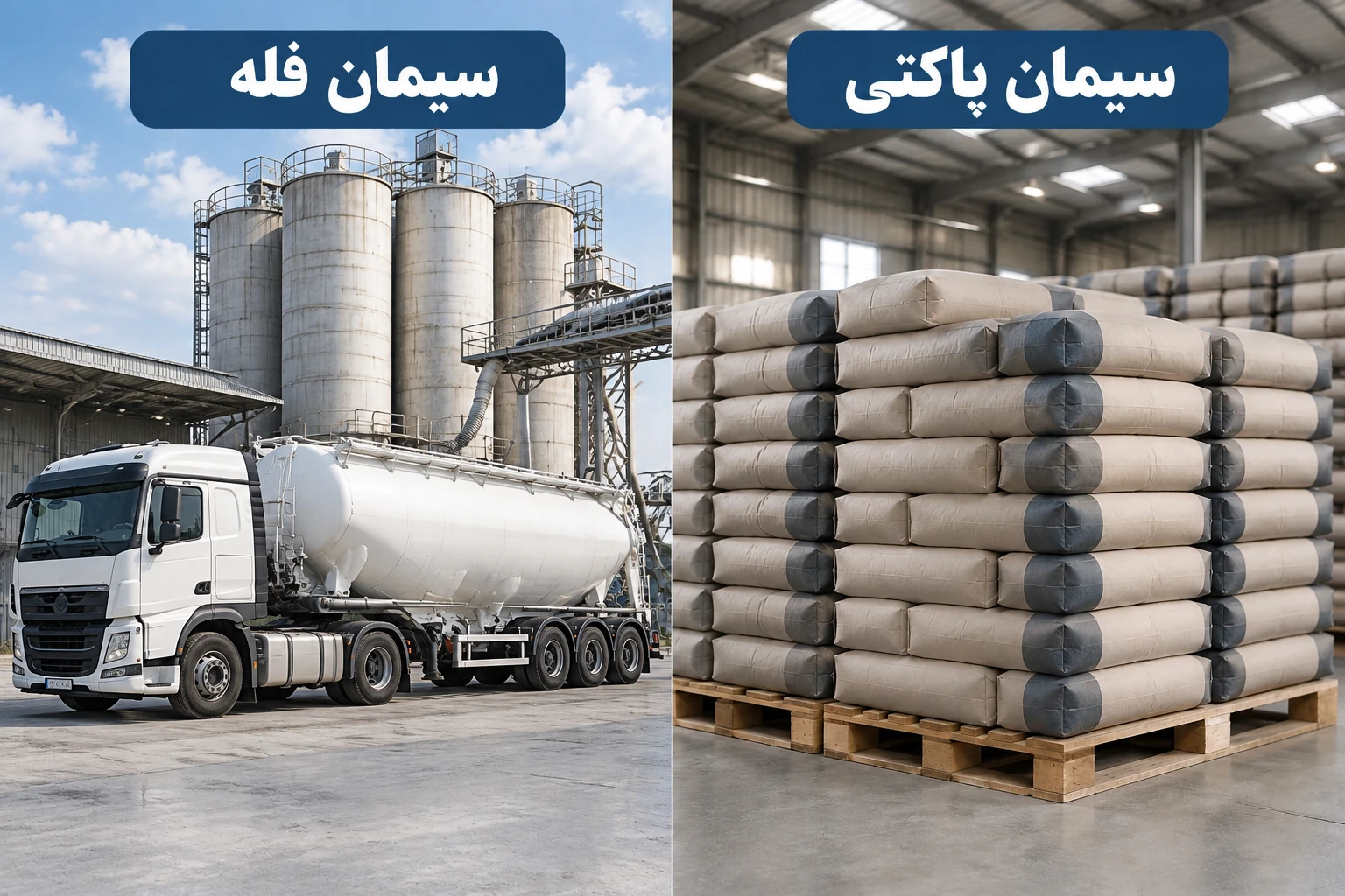 سیمان فله بخریم یا پاکتی؟ مقایسه هزینه، پرت و شرایط اجرایی در کارگاه